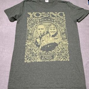 The Young Bucks "In Bucks We Trust" T-Shirt AEW Pro Wrestling Elite Gildan Med
